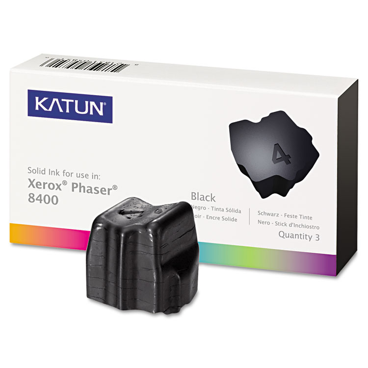 Picture of 38707 Compatible 108R00604 Solid Ink Stick, Black, 3/BX