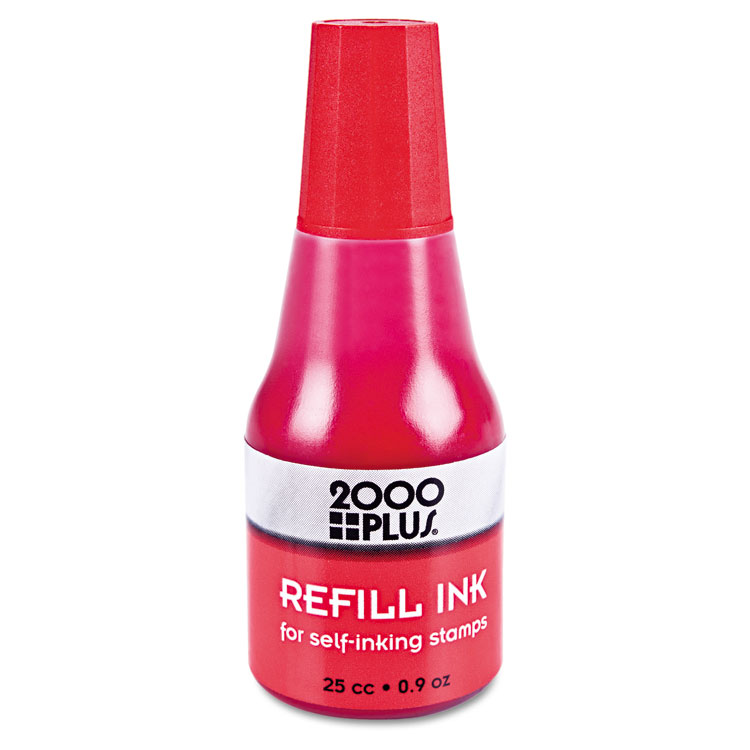 Picture of Self-Inking Refill Ink, Red, 0.9 oz. Bottle