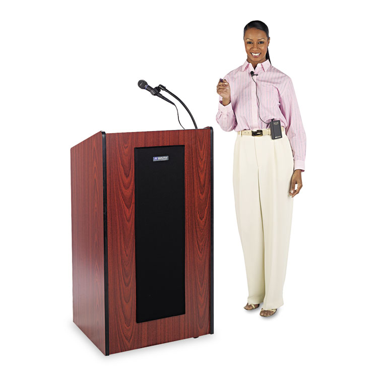 Picture of Presidential Plus Wireless Lectern, 25-1/2w x 20-1/2d x 46-1/2h, Mahogany