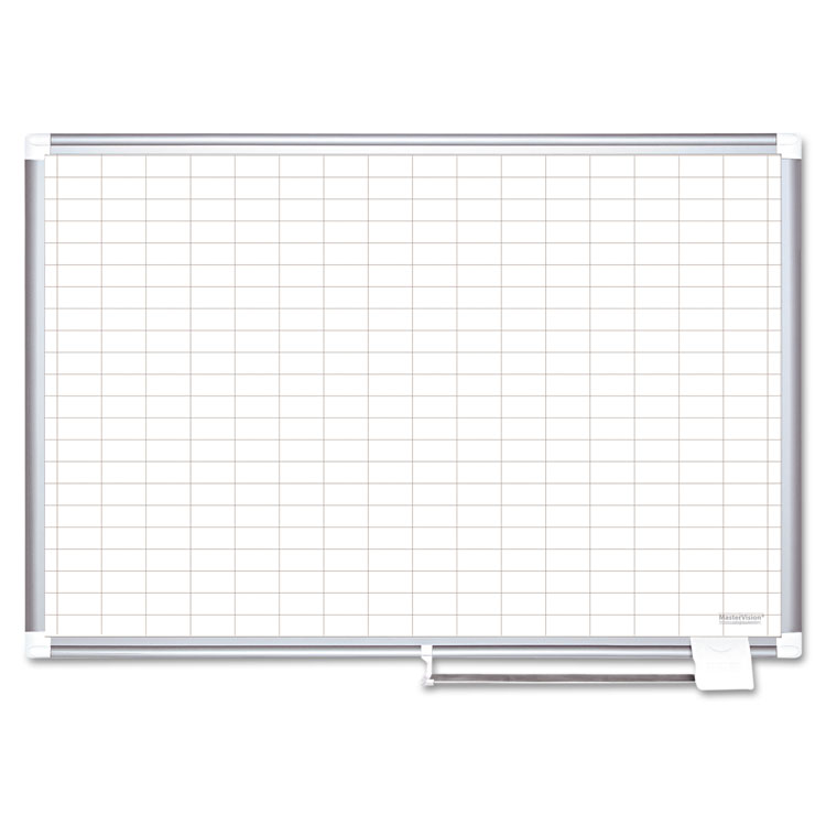 Picture of Platinum Plus Dry Erase Planning Board, 1x2" Grid, 72x48, Aluminum