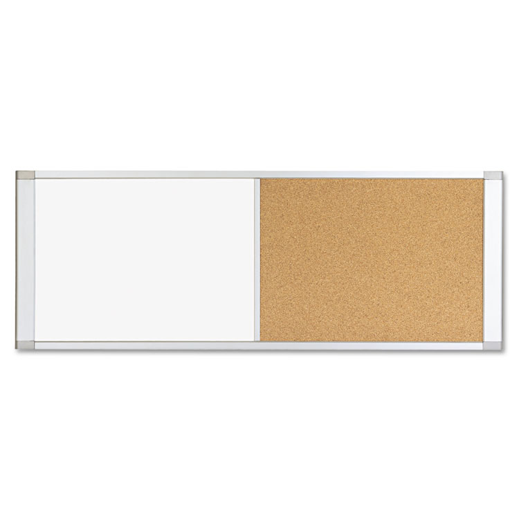 Picture of Combo Cubicle Workstation Dry Erase/Cork Board, 48x18, Silver Frame