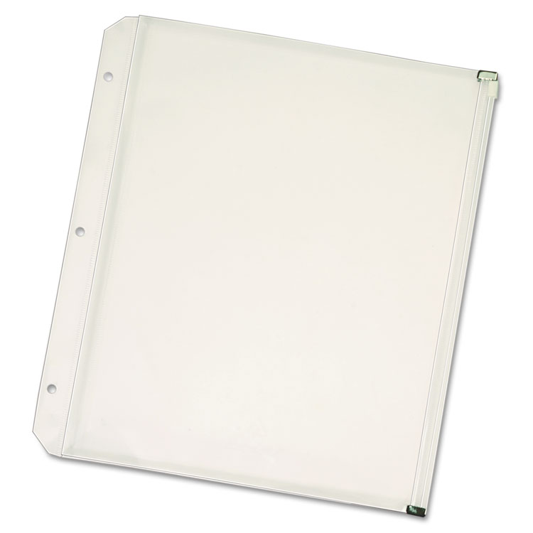 Picture of Zippered Binder Pockets, 11 x 8 1/2, Clear, 3/Pack