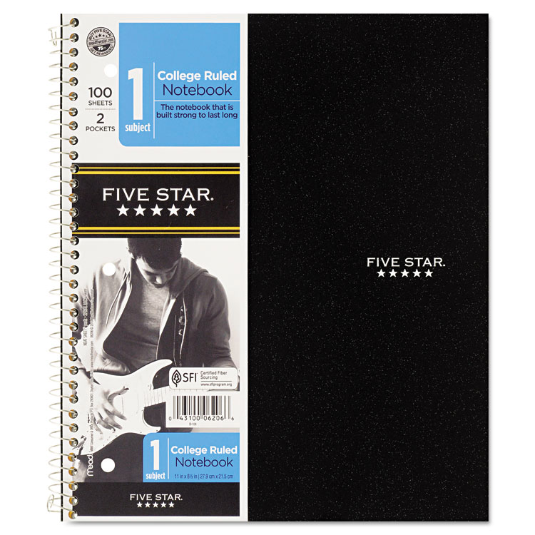 Picture of Wirebound Notebook, College Rule, 11 x 8 1/2, 100 Sheets, Assorted