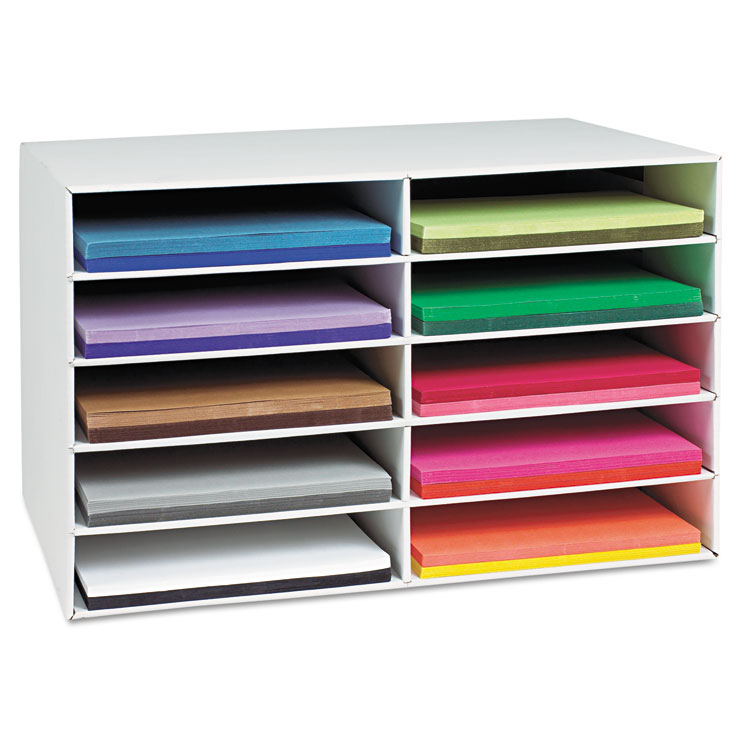 Picture of Classroom Construction Paper Storage, 10 Slots, 26 7/8 x 16 7/8 x 18 1/2