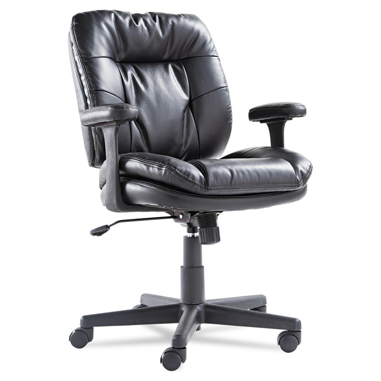 Picture of Executive Swivel/Tilt Chair, Fixed T-Bar Arms, Black