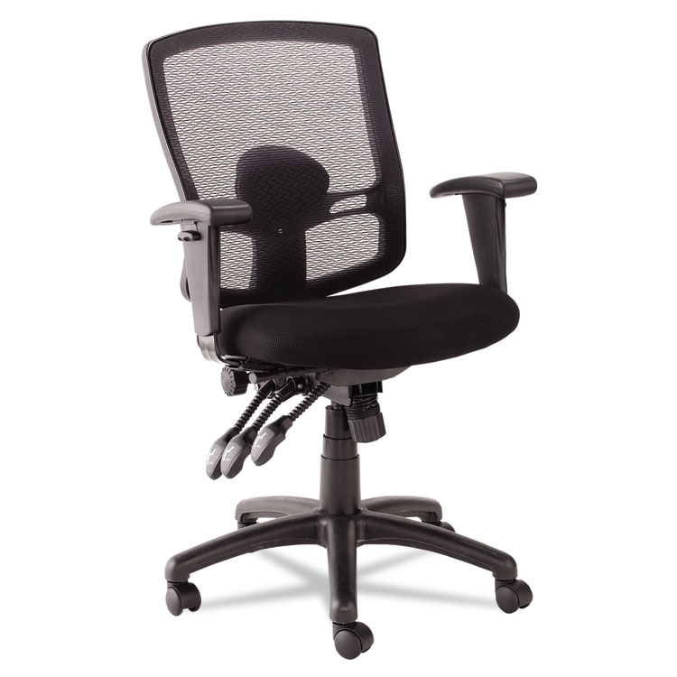 Picture of Alera Etros Series Petite Mid-Back Multifunction Mesh Chair, Black