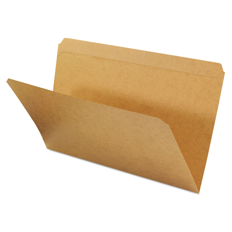 Picture of Kraft File Folders, Straight Cut, Top Tab, Legal, Kraft, 100/Box