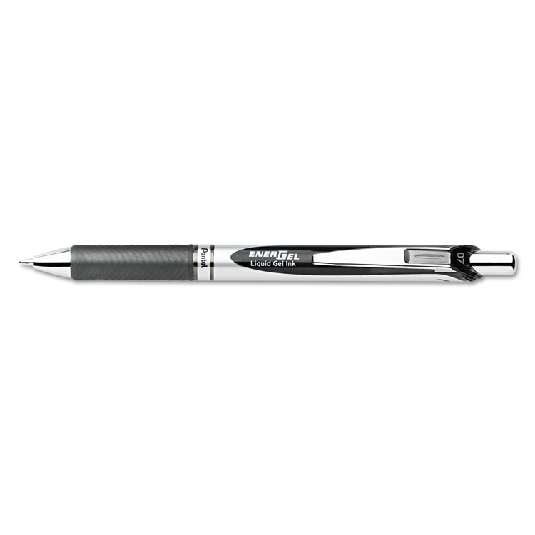 Picture of EnerGel RTX Retractable Liquid Gel Pen, .7mm, Black/Gray Barrel, Black Ink