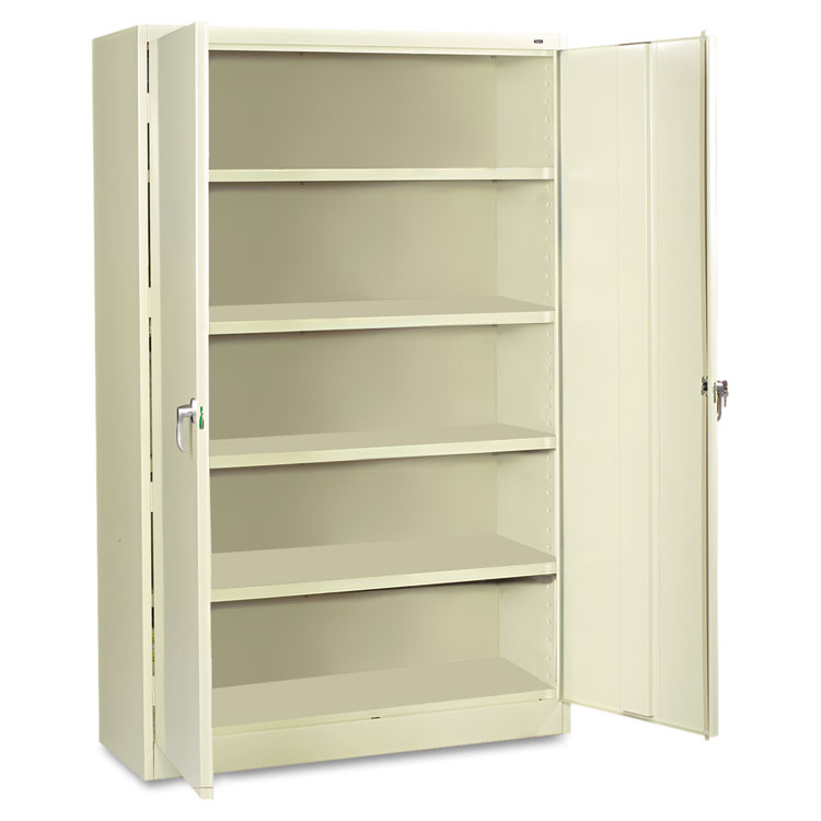 Picture of Assembled Jumbo Steel Storage Cabinet, 48w x 24d x 78h, Putty