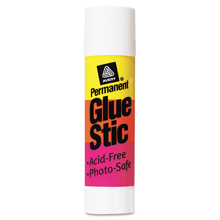 Picture of Permanent Glue Stics, White Application, 0.26 oz, Stick