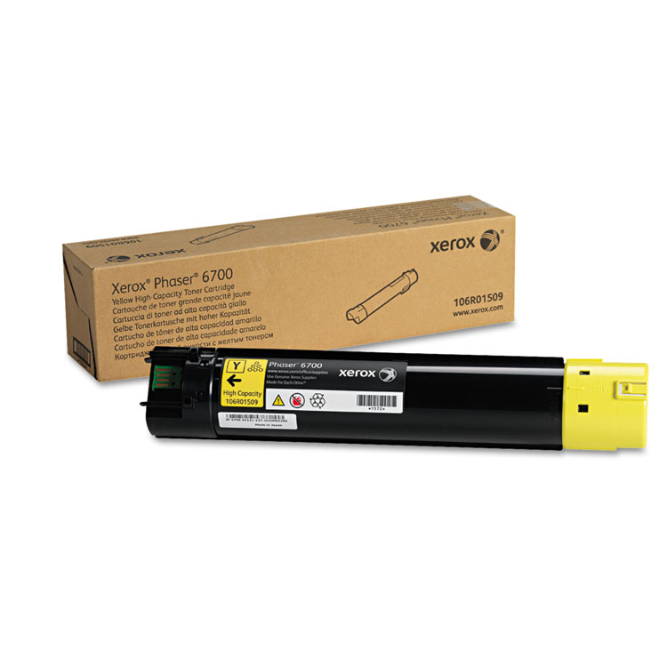 Picture of 106R01509 High-Yield Toner, 12000 Page-Yield, Yellow