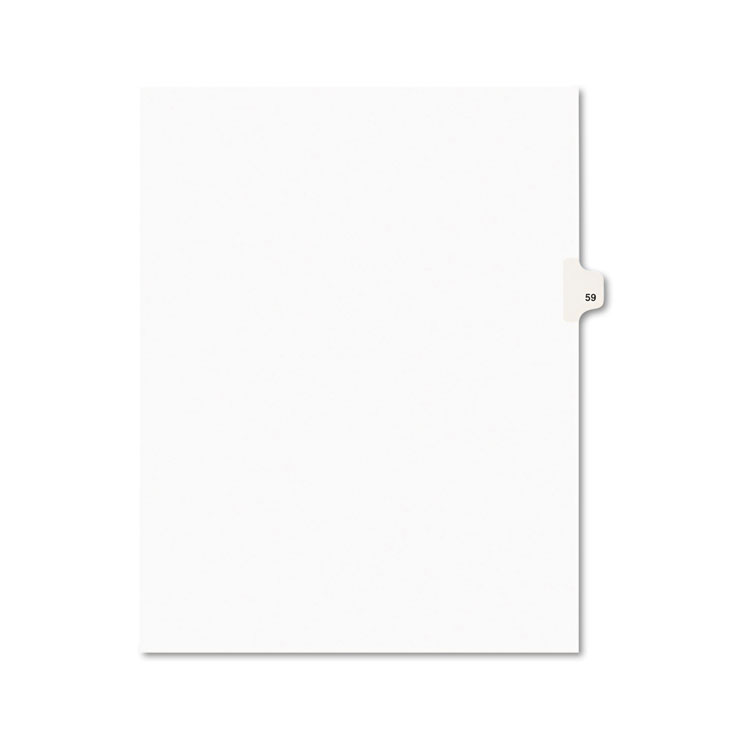 Picture of Avery-Style Legal Exhibit Side Tab Divider, Title: 59, Letter, White, 25/Pack