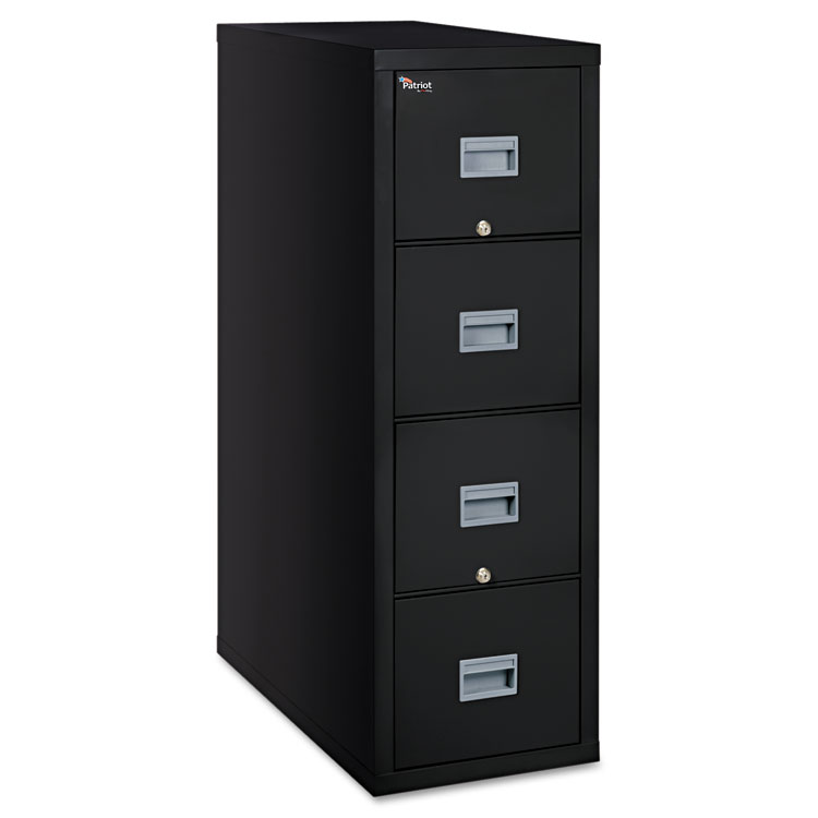 Picture of Patriot Insulated Four-Drawer Fire File, 20-3/4w x 31-5/8d x 52-3/4h, Black