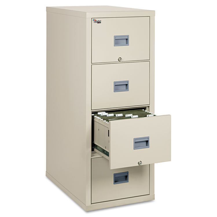 Picture of Patriot Insulated Four-Drawer Fire File, 17-3/4w x 31-5/8d x 52-3/4h, Parchment
