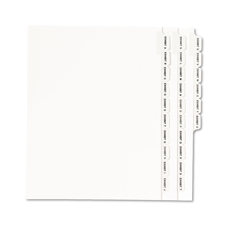 Picture of Avery-Style Legal Exhibit Side Tab Divider, Title: Exhibit A-Z, Letter, White