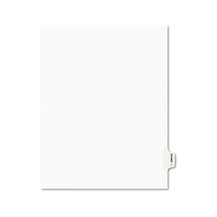 Picture of Avery-Style Preprinted Legal Side Tab Divider, Exhibit I, Letter, White, 25/Pack
