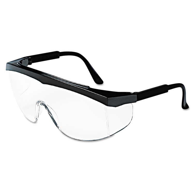 Picture of Stratos Safety Glasses, Black Frame, Clear Lens