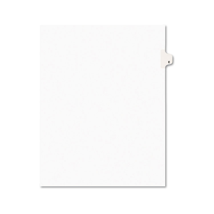 Picture of Avery-Style Legal Exhibit Side Tab Dividers, 1-Tab, Title E, Ltr, White, 25/PK
