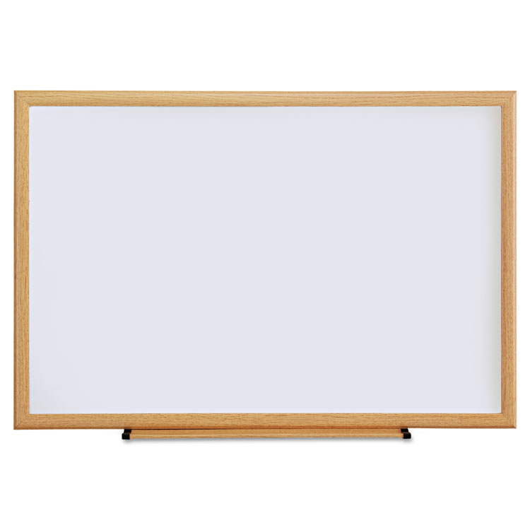 Picture of Dry Erase Board, Melamine, 36 x 24, Oak Frame
