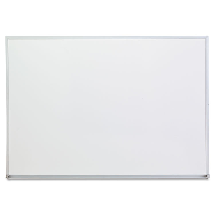 Picture of Dry Erase Board, Melamine, 48 x 36, Satin-Finished Aluminum Frame
