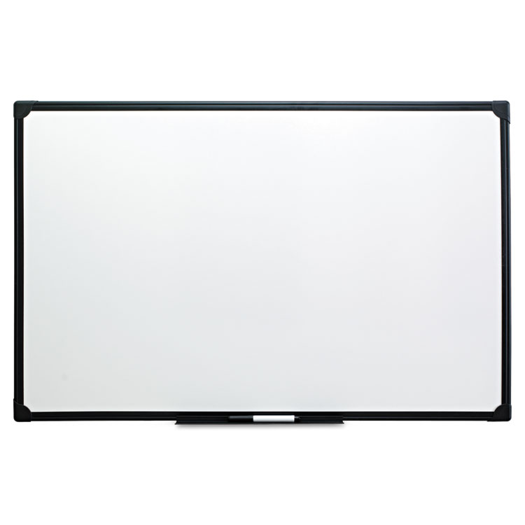 Picture of Dry Erase Board, Melamine, 48 x 36, Black Frame
