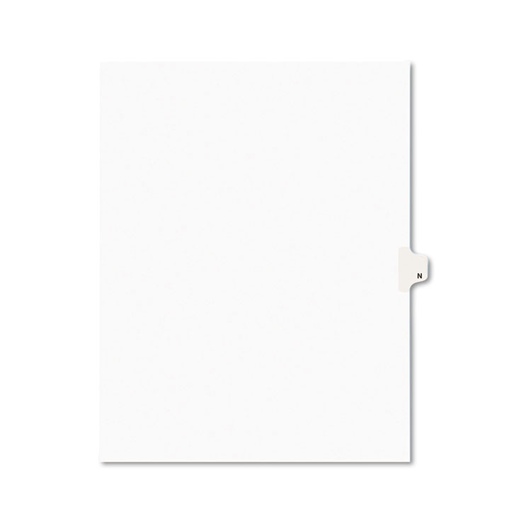 Picture of Avery-Style Legal Exhibit Side Tab Dividers, 1-Tab, Title N, Ltr, White, 25/PK
