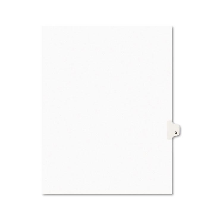 Picture of Avery-Style Legal Exhibit Side Tab Dividers, 1-Tab, Title Q, Ltr, White, 25/PK