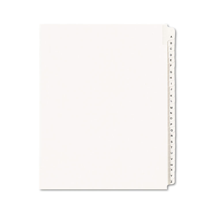Picture of Allstate-Style Legal Exhibit Side Tab Dividers, 26-Tab, A-Z, Letter, White