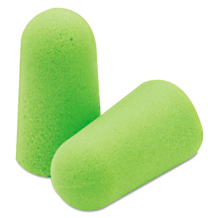 Picture of Pura-Fit Single-Use Earplugs, Cordless, 33NRR, Bright Green, 200 Pairs