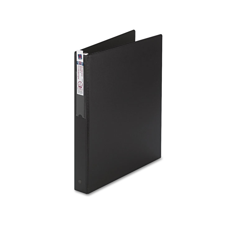 Picture of Economy Non-View Binder with Round Rings, 11 x 8 1/2, 1" Capacity, Black