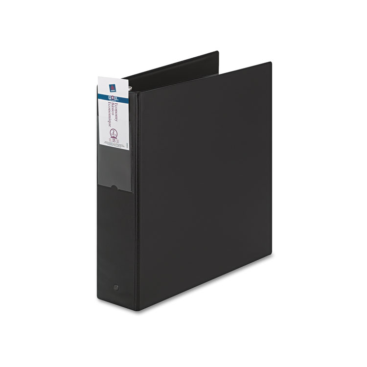 Picture of Economy Non-View Binder with Round Rings, 11 x 8 1/2, 2" Capacity, Black