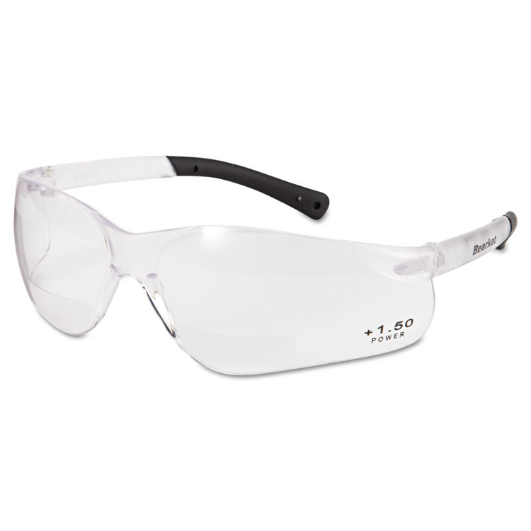 Picture of Bearkat Magnifier Safety Glasses, Clear Frame, Clear Lens