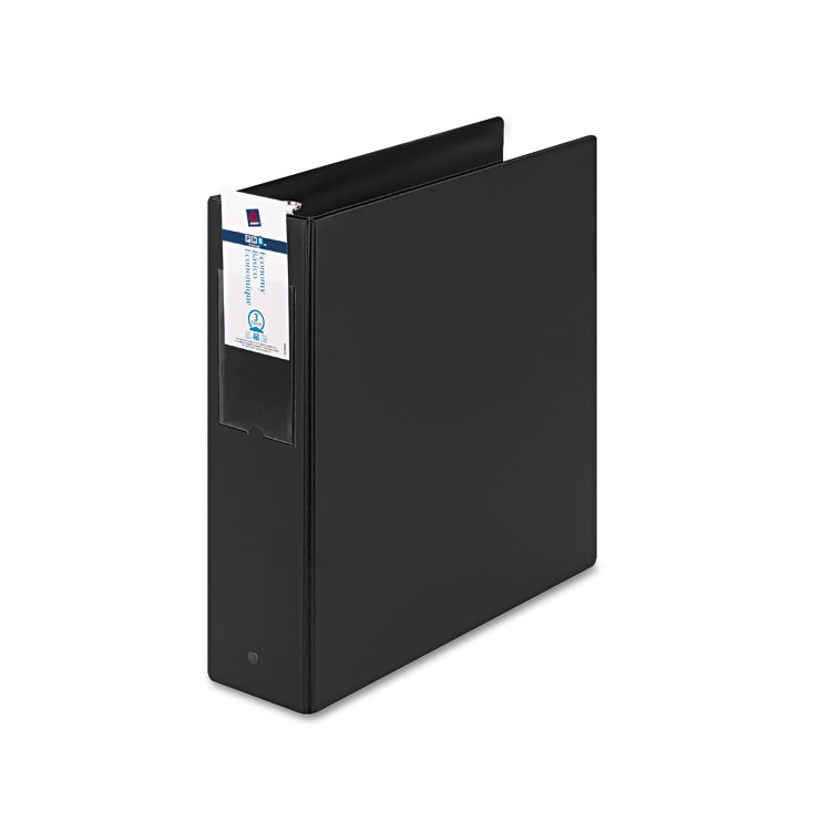 Picture of Economy Non-View Binder with Round Rings, 11 x 8 1/2, 3" Capacity, Black