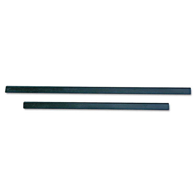Picture of ErgoTec Replacement Squeegee Blades, 12" Wide, Black Rubber, Soft, 1/Pack