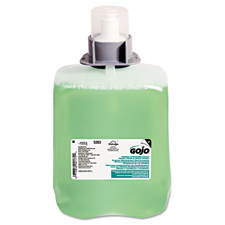 Picture of Green Certified Foam Hair & Body Wash, Cucumber Melon, 2000mL Refill, 2/Carton