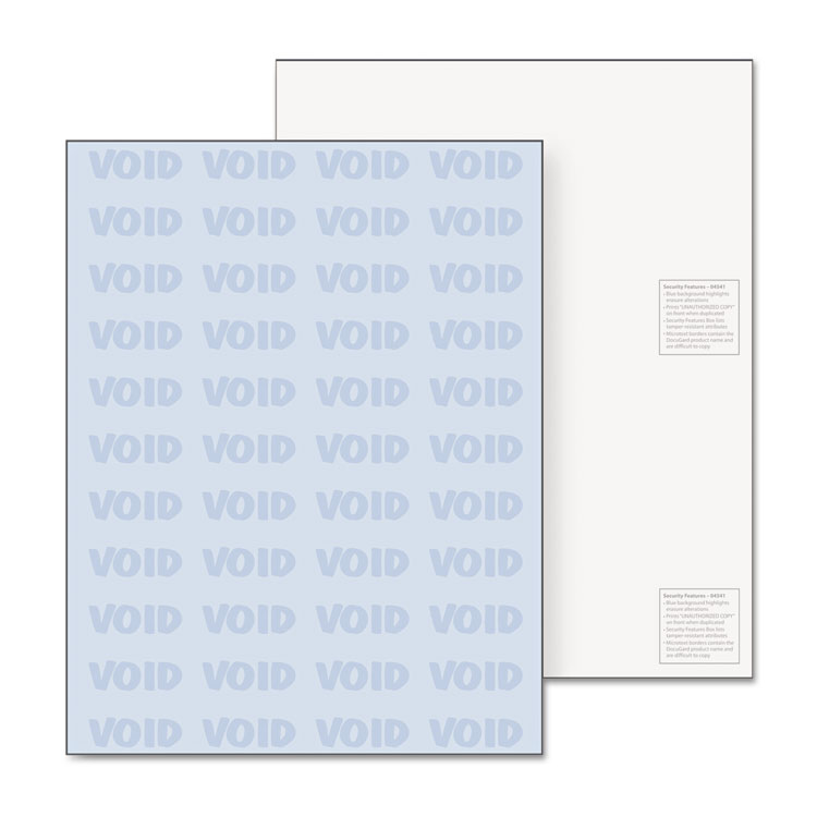 Picture of DocuGard Security Paper, Blue, 8-1/2 x 11, 500/Ream