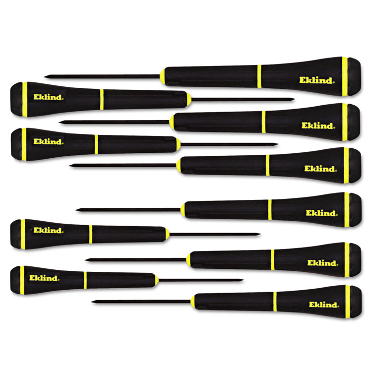 10-Piece Slotted Screwdriver Set, 1-4mm, #000, #00, #0, #1