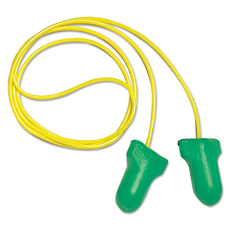 Picture of LPF-30 Max Lite Single-Use Earplugs, Corded, 30NRR, Green, 100 Pairs