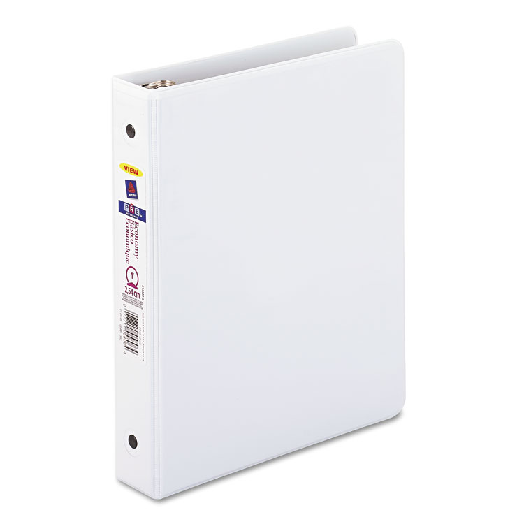 Picture of Economy View Binder w/Round Rings, 8 1/2 x 5 1/2, 1" Cap, White
