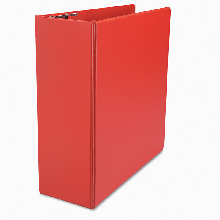 Picture of D-Ring Binder, 4" Capacity, 8-1/2 x 11, Red