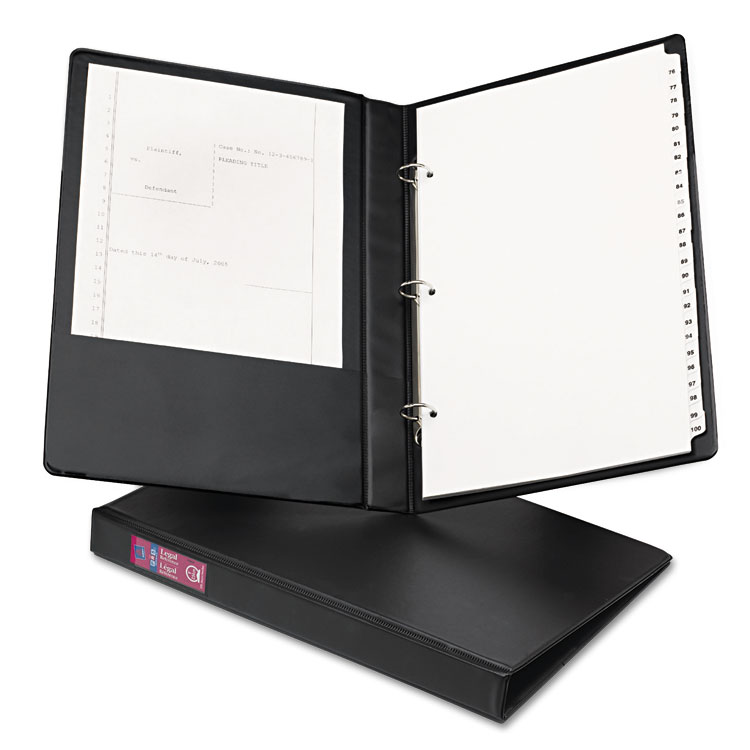 Picture of Legal Durable Non-View Binder with Round Rings, 14 x 8 1/2, 1" Capacity, Black