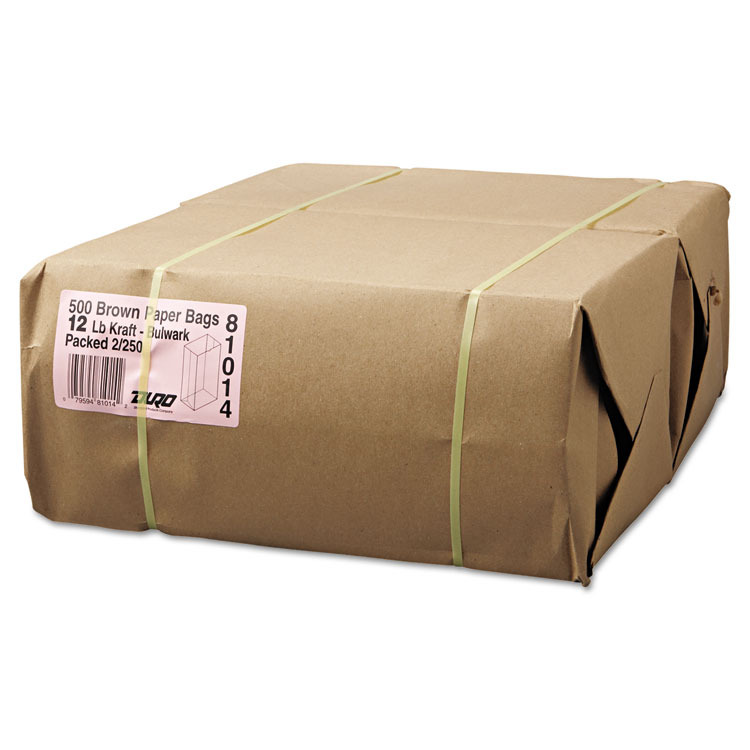 Picture of #12 Paper Grocery, 57lb Kraft, Extra-Heavy-Duty 7 1/16x4 1/2 x13 3/4, 500 bags
