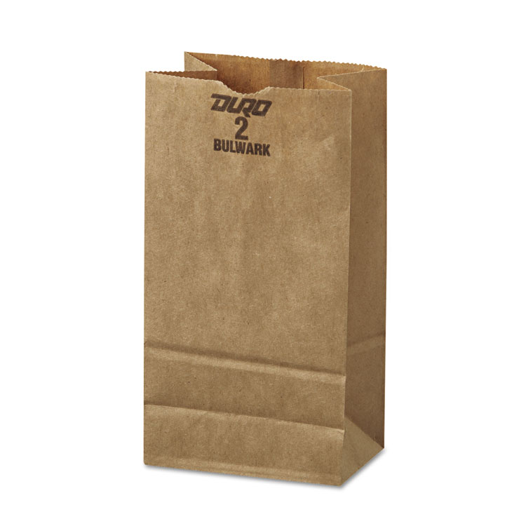 Picture of #2 Paper Grocery, 52lb Kraft, Extra-Heavy-Duty 4 5/16x2 7/16 x7 7/8, 500 bags