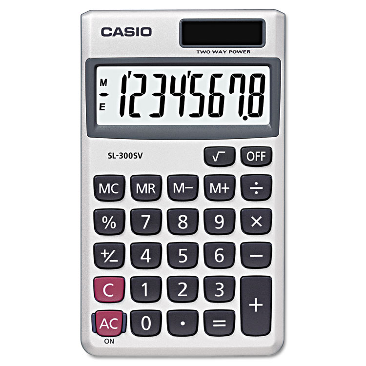 Picture of SL-300SV Handheld Calculator, 8-Digit LCD