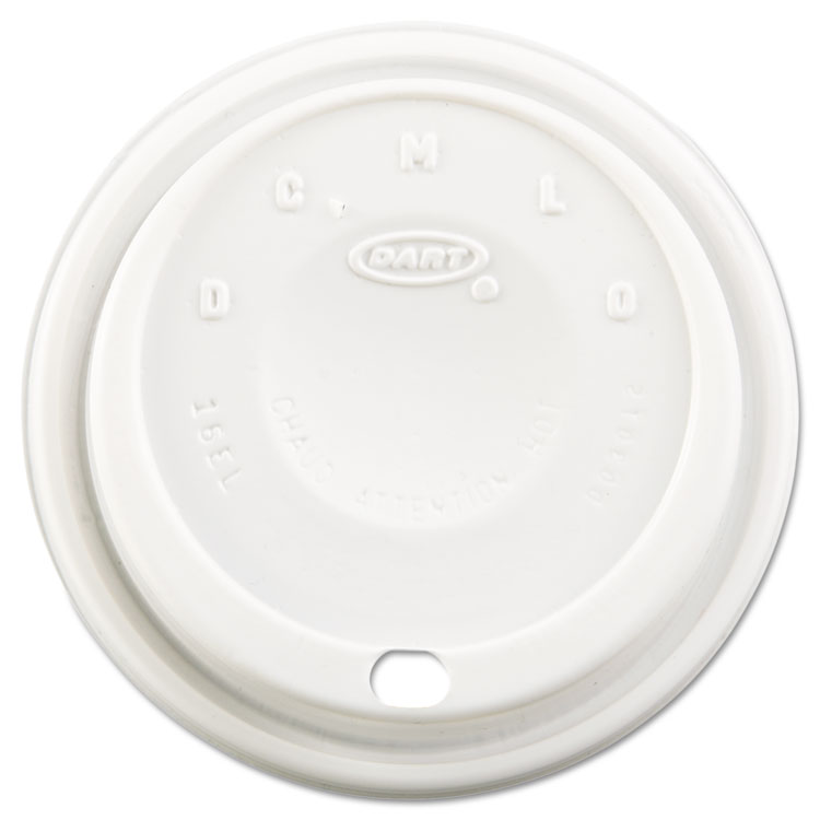 Picture of Cappuccino Dome Sipper Lids, Fits 12-24oz Cups, White, 1000/carton