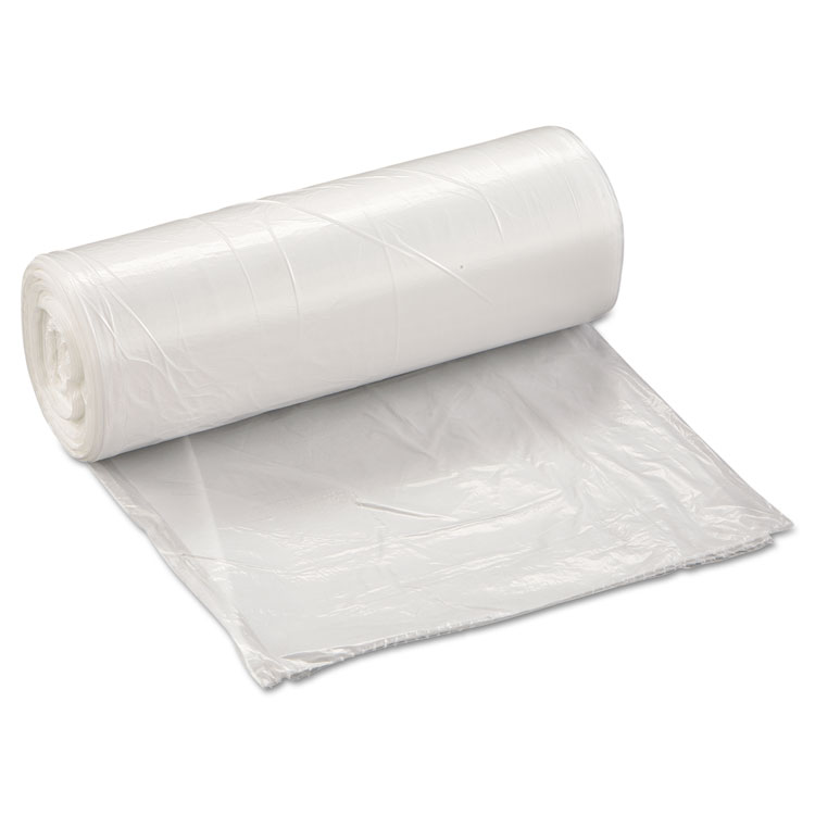 Picture of Low-Density Can Liner, 24 x 24, 10gal, .35mil, Clear, 50/Roll, 20 Rolls/Carton