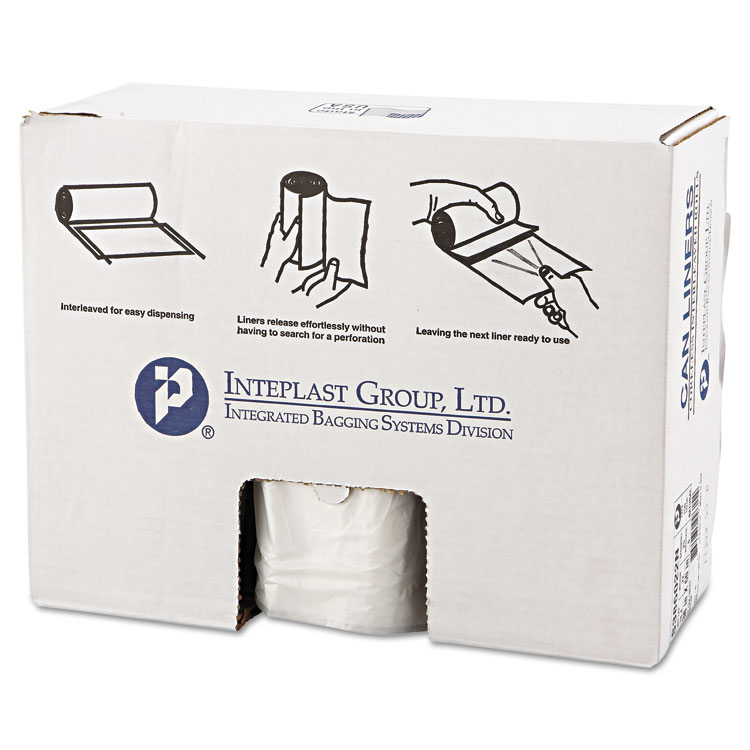 Picture of High-Density Can Liner, 38 x 60, 60gal, 22mic, Clear, 25/Roll, 6 Rolls/Carton