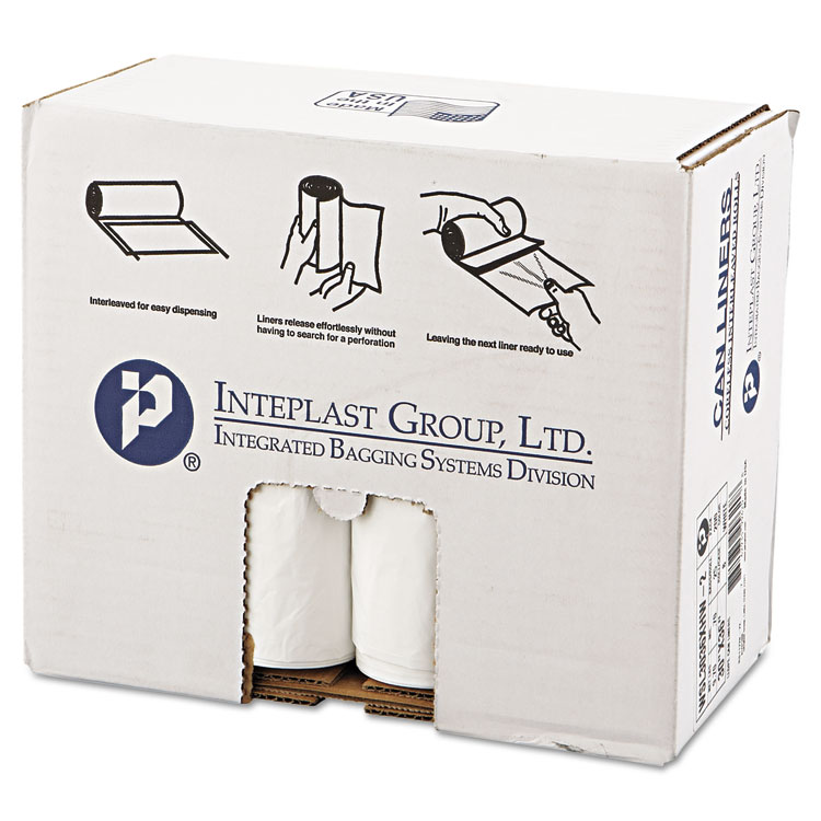Picture of Low-Density Can Liner, 30 x 36, 30gal, .7mil, White, 25/Roll, 8 Rolls/Carton