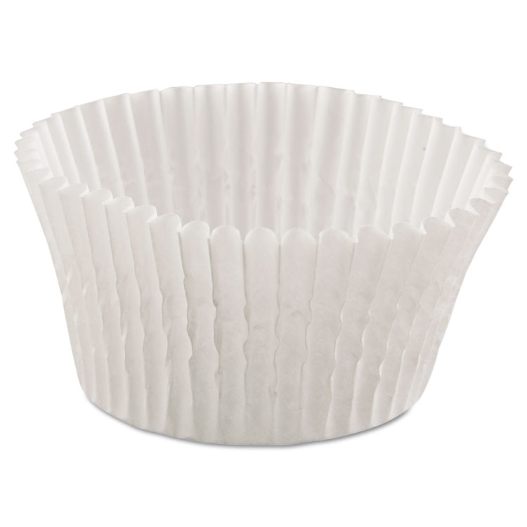Picture of Fluted Bake Cups, 4 1/2 dia x 1 1/4h, White, 500/Pack, 20 Pack/Carton