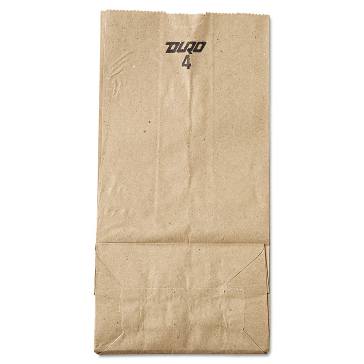 Picture of #4 Paper Grocery Bag, 30lb Kraft, Standard 5 x 3 1/3 x 9 3/4, 500 bags